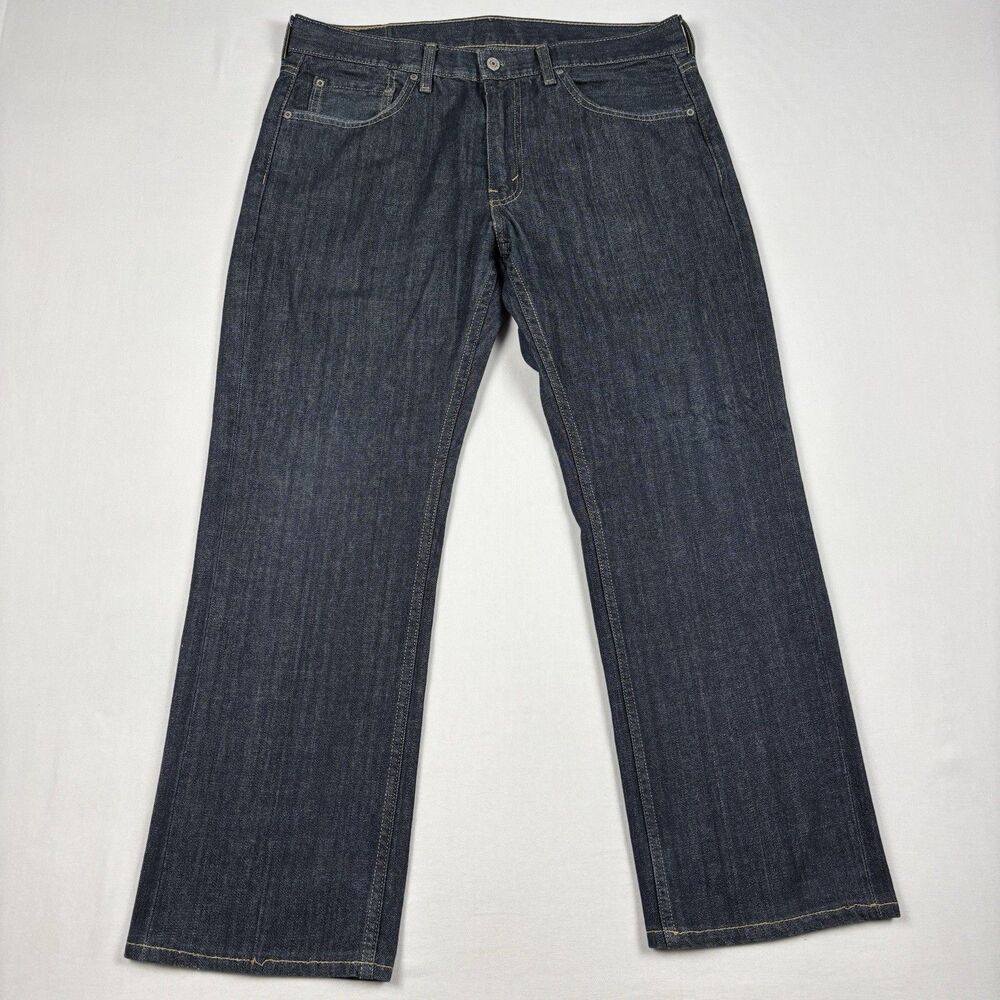 Levis Jeans Mens 34x32 559 Relaxed Straight Heavy Denim Dark Wash Baggy Y2K